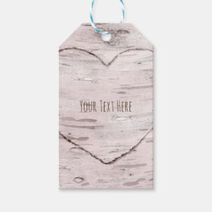 Étiquettes-cadeau Birch Tree & Heart Mariage rustique Favoriser