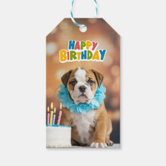 Étiquettes-cadeau Birthday Bulldog