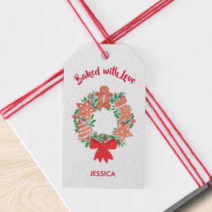 Étiquettes-cadeau Biscuits cuits avec amour Noël