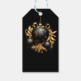 ÉTIQUETTES-CADEAU BLACK & GOLD CHRISTMAS ORNAMENT