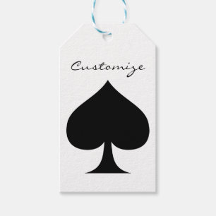 Étiquettes-cadeau Black Queen of Spades Black Thunder_Cove