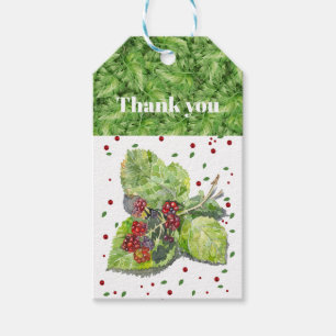 Étiquettes-cadeau BlackBerry vert et rouge