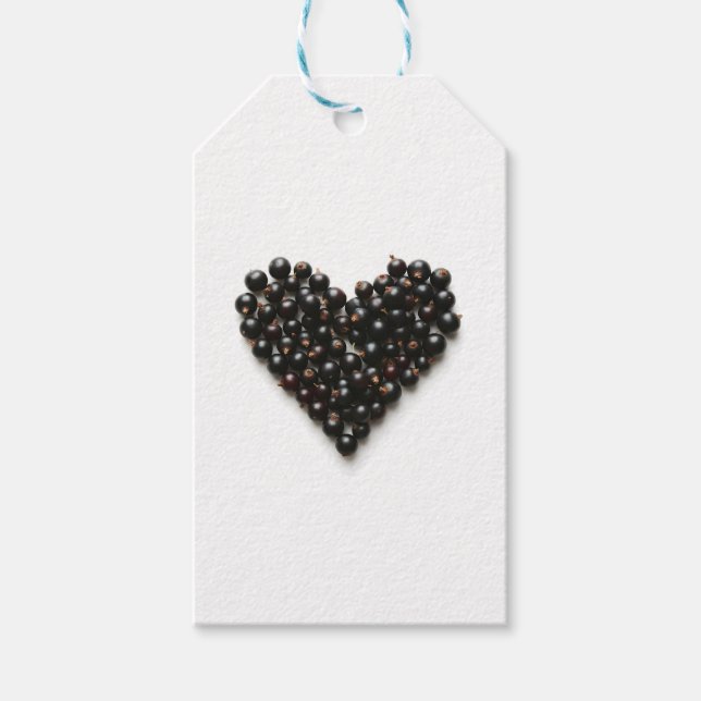 Étiquettes-cadeau Blackcurrant heart (Devant)
