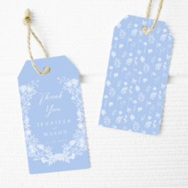 Étiquettes-cadeau Blanc clair blanc boho mariage merci