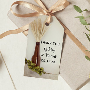 Étiquettes-cadeau Blé et houblon Brasserie Mariage Favor Tags
