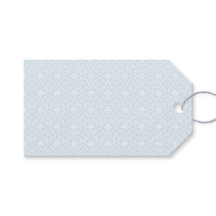 Bleu & Blanc Damas Élégant Floral Chic