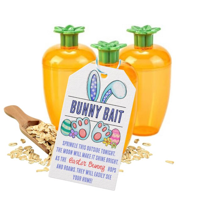 Étiquettes-cadeau Bleu d'appâts de Pâques Bunny (Créateur téléchargé)