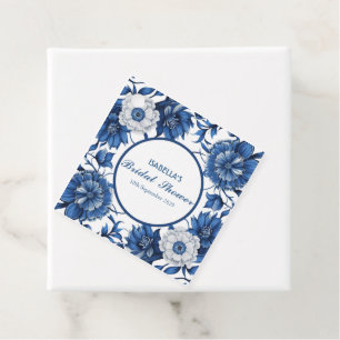 Étiquettes Cadeau bleu et blanc Chinoiserie antique Pattern mariage
