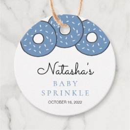 Étiquettes Cadeau Bleu mignon Baby shower Saupoudrer