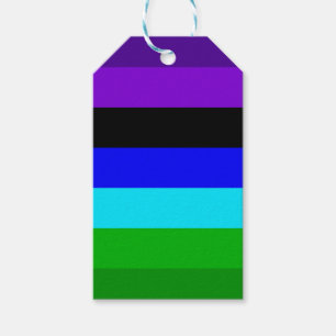 Étiquettes-cadeau Bleu, Noir, Bleu et Vert