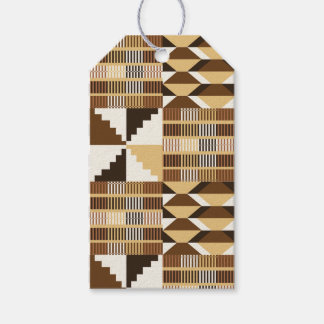 Étiquettes-cadeau Bloc Kente - Ocbre atténué