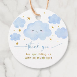 Étiquettes Cadeau Blue Boy Cloud Stars Baby Sprinkle