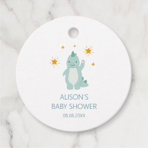 Étiquettes Cadeau Blue Dinosaur Twinkle Star Baby Boy