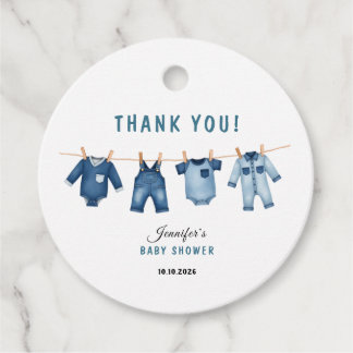 Étiquettes Cadeau Blue Jean Baby Shower Party - Denim Theme