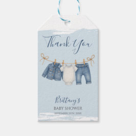 Étiquettes-cadeau Blue Jeans Garçon Baby shower bébé tenue