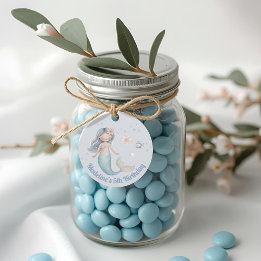 Étiquettes Cadeau Blue Under the Sea Mermaid Birthday Party