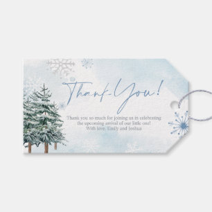 Étiquettes-cadeau Blue Winter Wonderland Cadeau et Favoriser