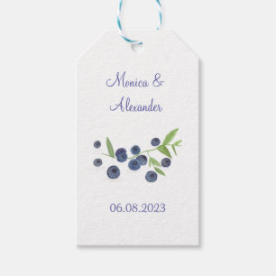 Étiquettes-cadeau Blueberries Fruits de bleuets Fruits de mariage