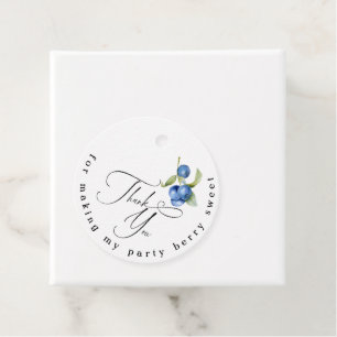 Étiquettes Cadeau Blueberry baby shower doux merci