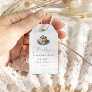 Étiquettes-cadeau Blueberry Pancake Baby Brunch Douche Merci
