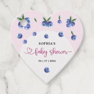 Étiquettes Cadeau Blueberry Sweet Watercolor Baby shower fille
