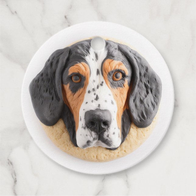 Étiquettes Cadeau Bluetick Coonhound Dog 3D inspiré (Devant)