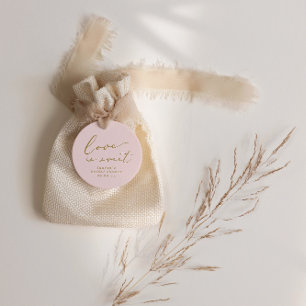 Étiquettes Cadeau Blush and Gold Love is Sweet Fête des mariées