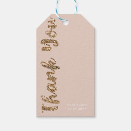 Étiquettes-cadeau Blush Glam Rose Gold Moderne Merci