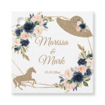Blush & Navy Kentucky Derby Mariage
