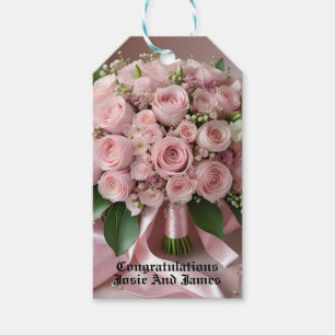 Étiquettes-cadeau "Blush of Love : A Bouquet of Timeless Romance"
