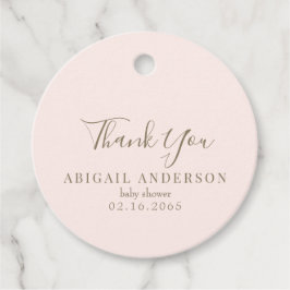 Étiquettes Cadeau Blush Princess Baby shower