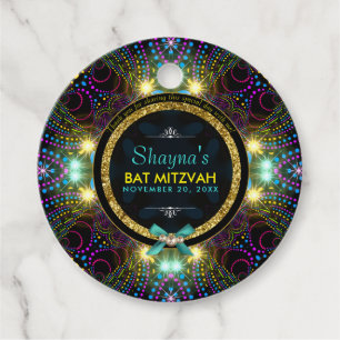 Étiquettes Cadeau Bohême Princesse Jolie lumière Bat mitzvah