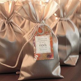 Étiquettes-cadeau Boho Abstrait artistique coloré 60e anniversaire