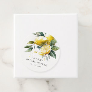Étiquettes Cadeau Boho Aquarelle Jaune Citron Jardin Mariage