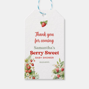 Étiquettes-cadeau Boho Arch Berry Sweet Wild Strawberry merci