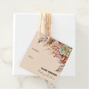 Étiquettes Cadeau Boho Cactus Boho Price Tag Remerciements Entrepris