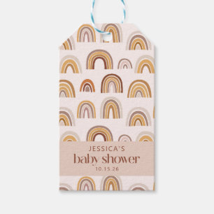 Étiquettes-cadeau Boho Desert Rainbow Neutral Baby shower personnali