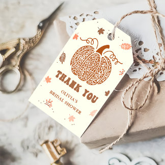 Étiquettes-cadeau Boho Fall Citrouille Fête des mariées Favoriser Me