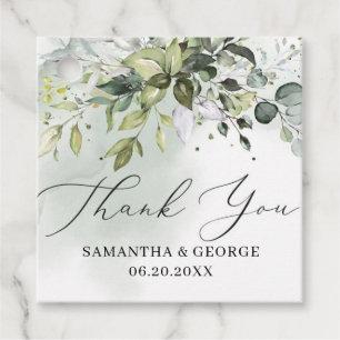 Étiquettes Cadeau Boho feuillage vert eucalyptus feuille mariage