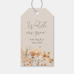 Étiquettes-cadeau Boho Fleur Jaune Favoriser Baby shower fille