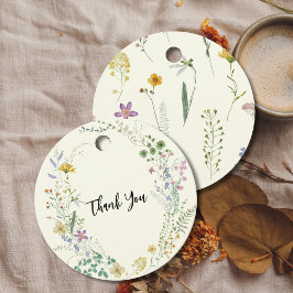 Étiquettes Cadeau Boho fleur sauvage rustique