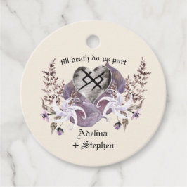 Étiquettes Cadeau Boho Fleur sauvage Viking Love Mariage gothique Fa