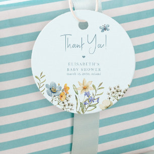Étiquettes Cadeau Boho fleuri jardin fille baby shower merci