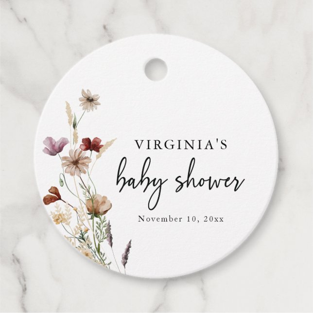 Étiquettes Cadeau Boho Floral (Devant)