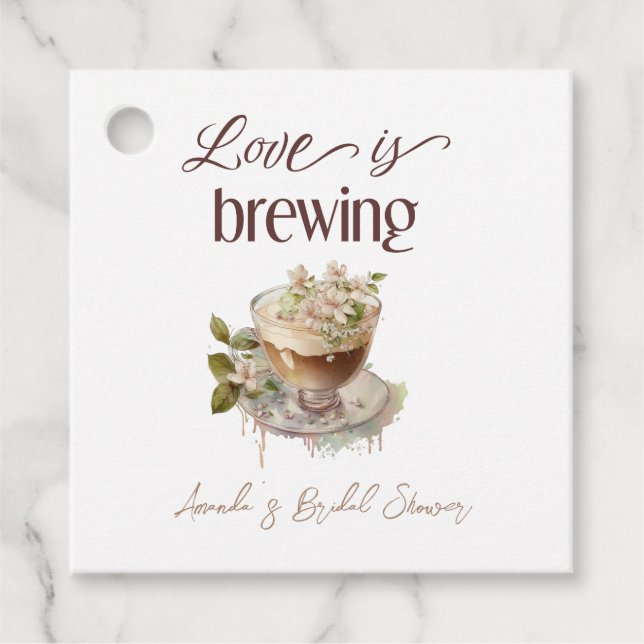 Étiquettes Cadeau Boho Love est une Brunch de Rentrée Mariage Floral (Devant)