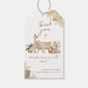 Étiquettes-cadeau Boho Moderne Coeur Baby shower neutre genre
