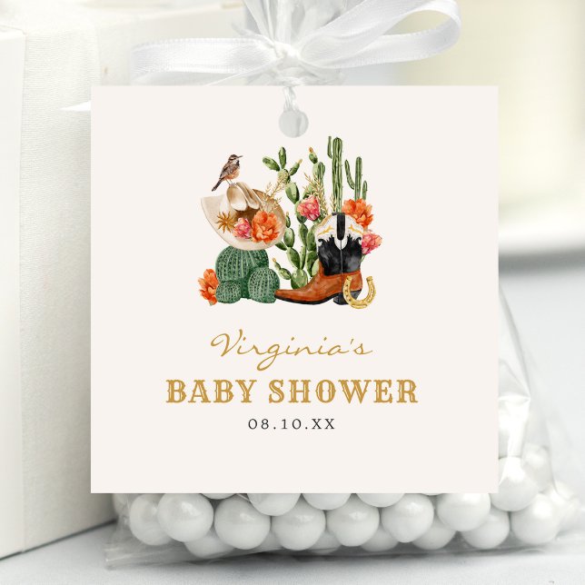 Étiquettes Cadeau Boho Occidental (Western Boho Cowboy Favor Tags by Painted Paperie
)