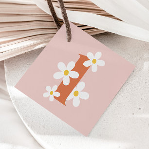 Étiquettes Cadeau Boho Retro Daisy 1er anniversaire Super