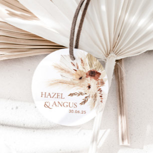 Étiquettes Cadeau Boho Rust Wedding Favor Tags Merci HAZEL