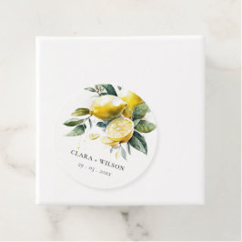 Étiquettes Cadeau Boho Rustique Aquarelle Jaune Citron Jaune Mariage